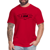 I AM B Unisex Jersey T-Shirt by Bella + Canvas - red