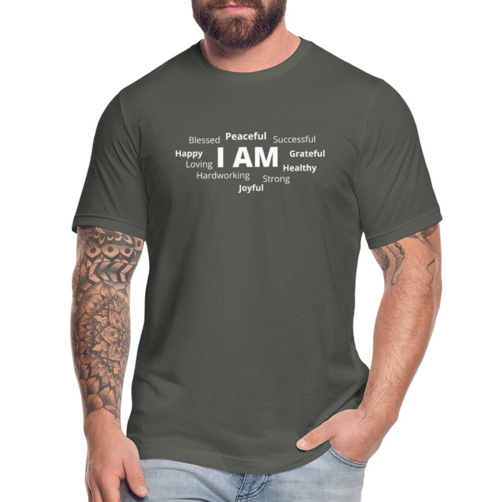 I AM W Unisex Jersey T-Shirt by Bella + Canvas - asphalt