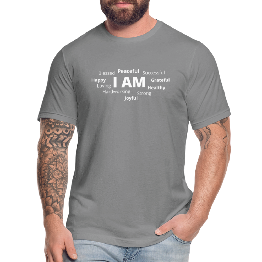 I AM W Unisex Jersey T-Shirt by Bella + Canvas - slate