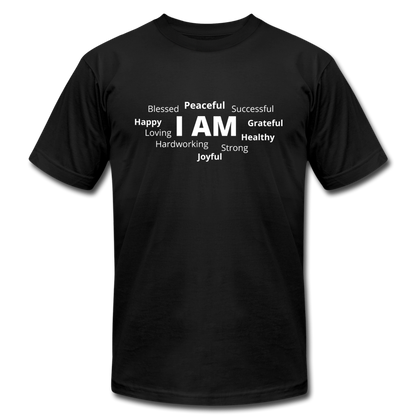 I AM W Unisex Jersey T-Shirt by Bella + Canvas - black