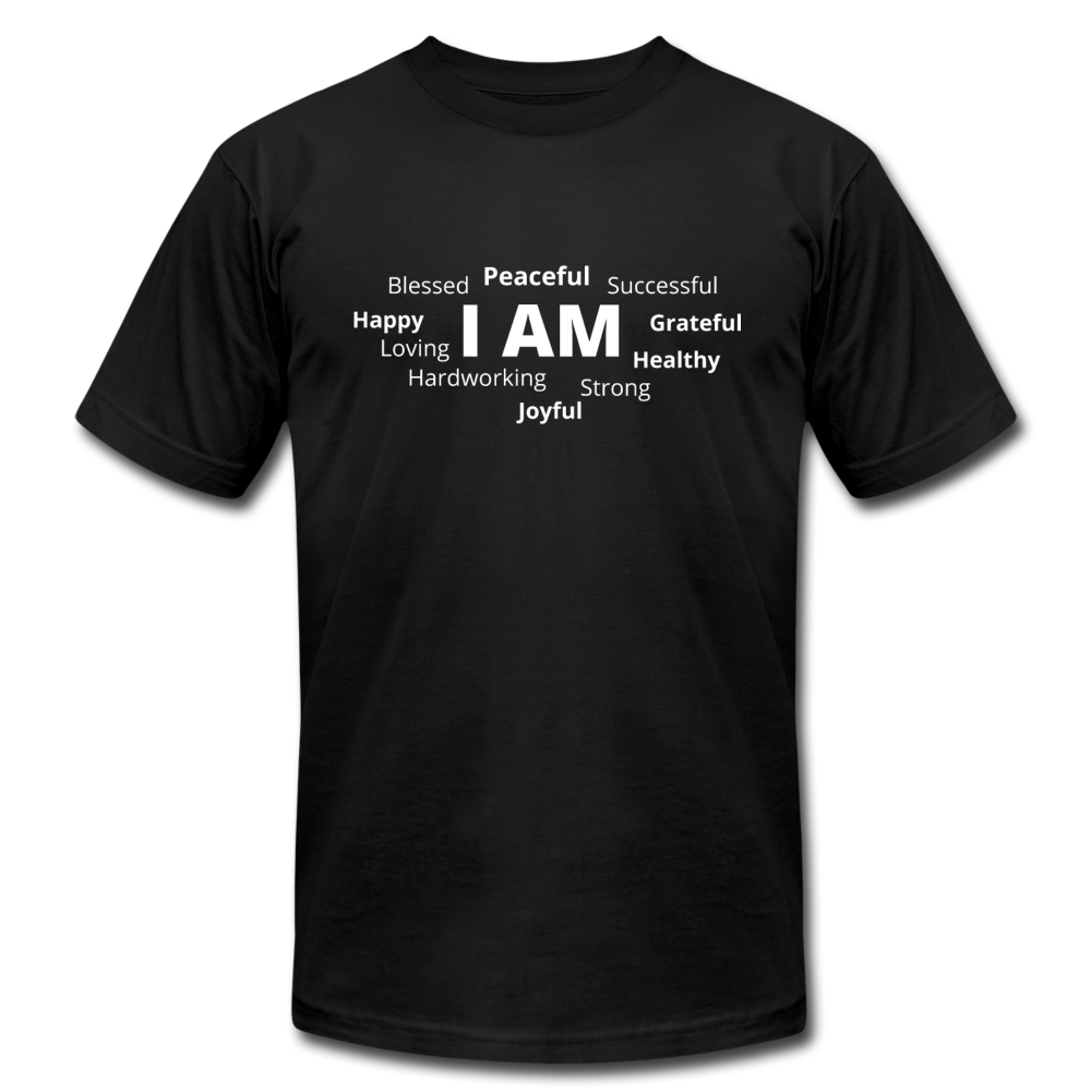 I AM W Unisex Jersey T-Shirt by Bella + Canvas - black