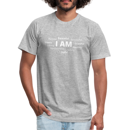 I AM W Unisex Jersey T-Shirt by Bella + Canvas - heather gray