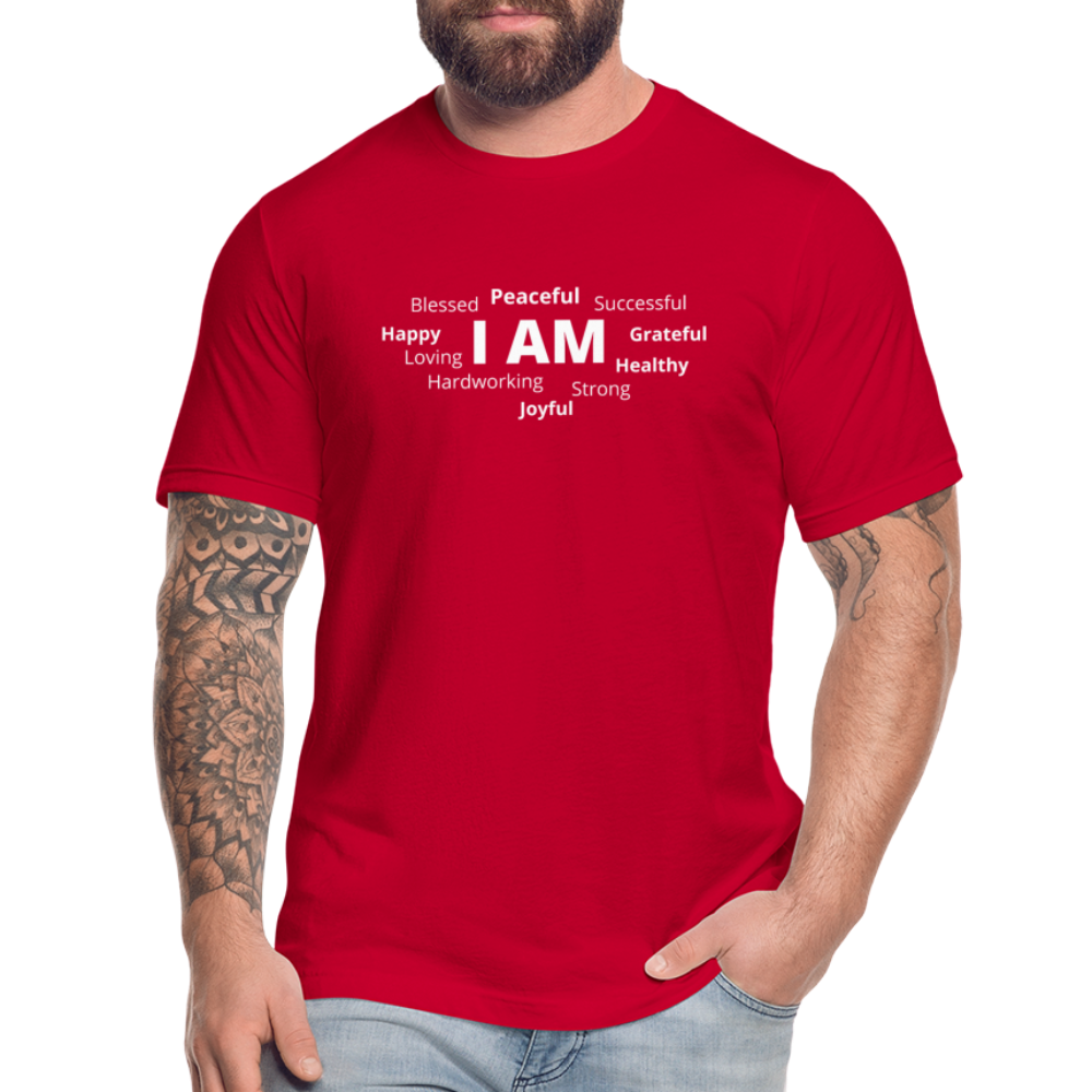 I AM W Unisex Jersey T-Shirt by Bella + Canvas - red