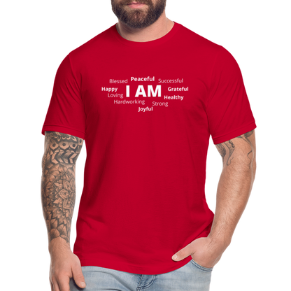 I AM W Unisex Jersey T-Shirt by Bella + Canvas - red