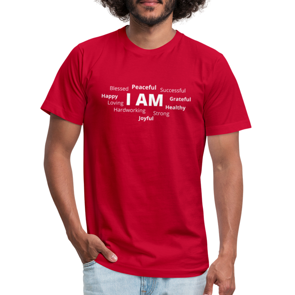 I AM W Unisex Jersey T-Shirt by Bella + Canvas - red