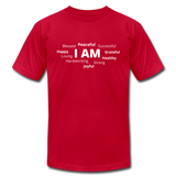 I AM W Unisex Jersey T-Shirt by Bella + Canvas - red