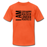 I AM B Unisex Jersey T-Shirt by Bella + Canvas - orange