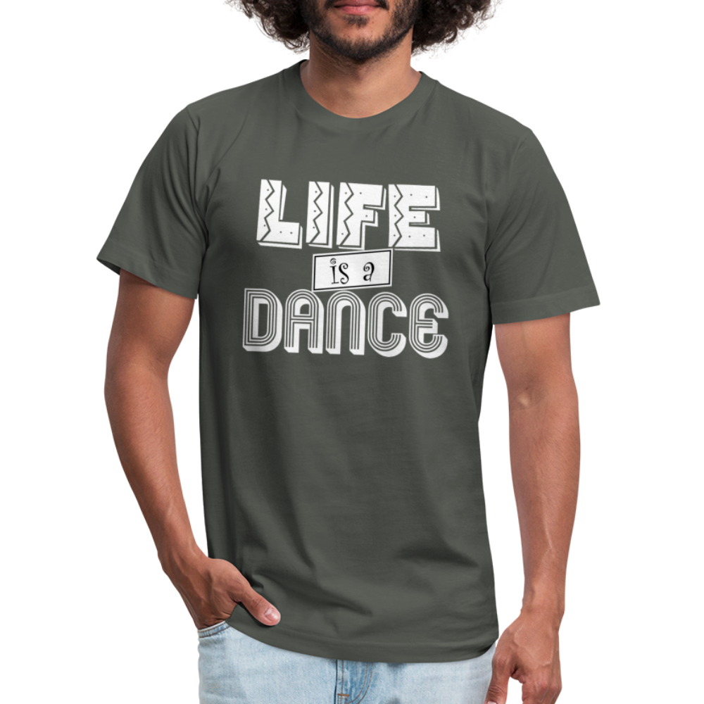 Life is a Dance W Unisex Jersey T-Shirt by Bella + Canvas - asphalt