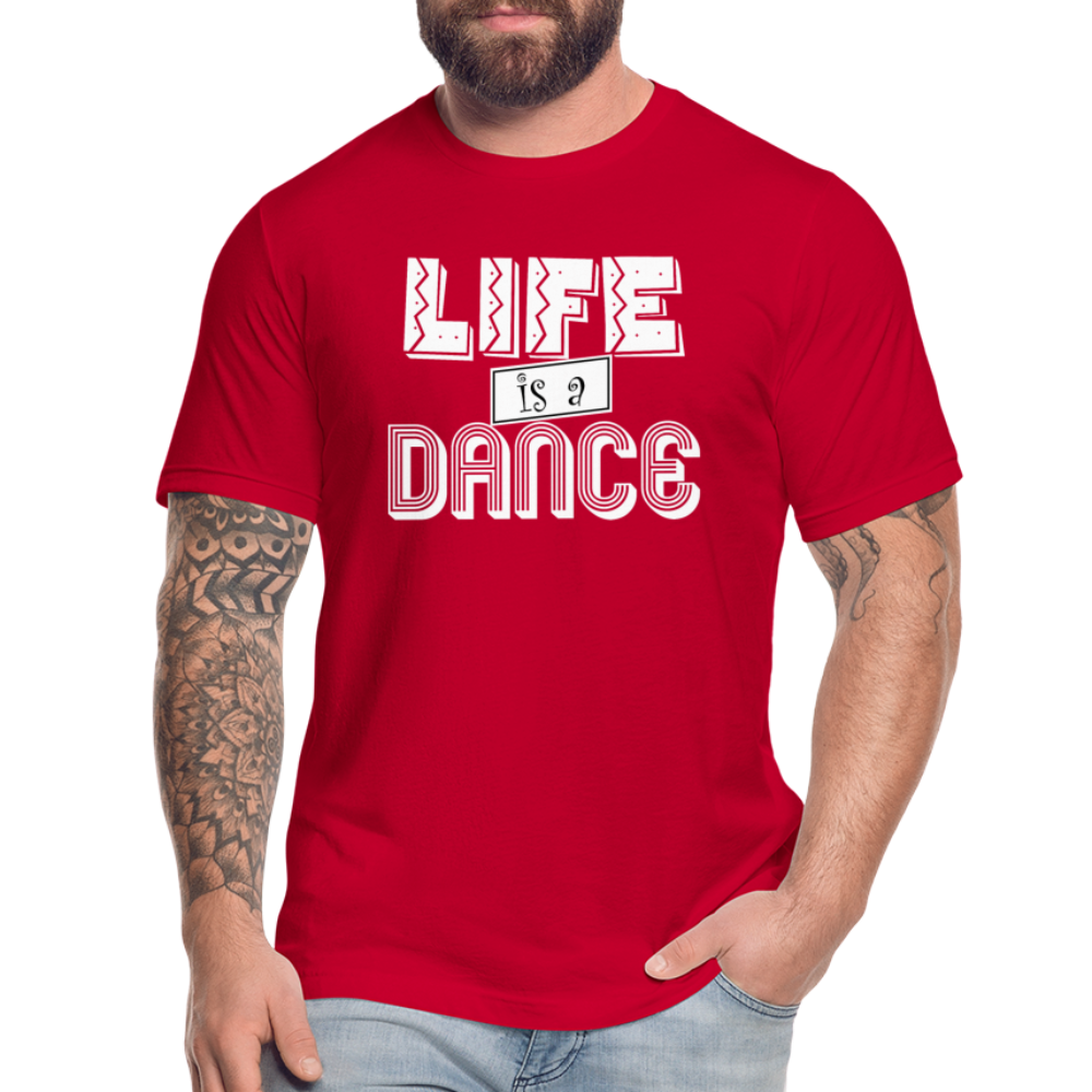 Life is a Dance W Unisex Jersey T-Shirt by Bella + Canvas - red