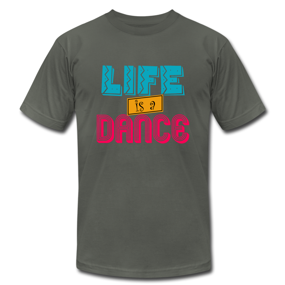 Life is a Dance Unisex Jersey T-Shirt by Bella + Canvas - asphalt