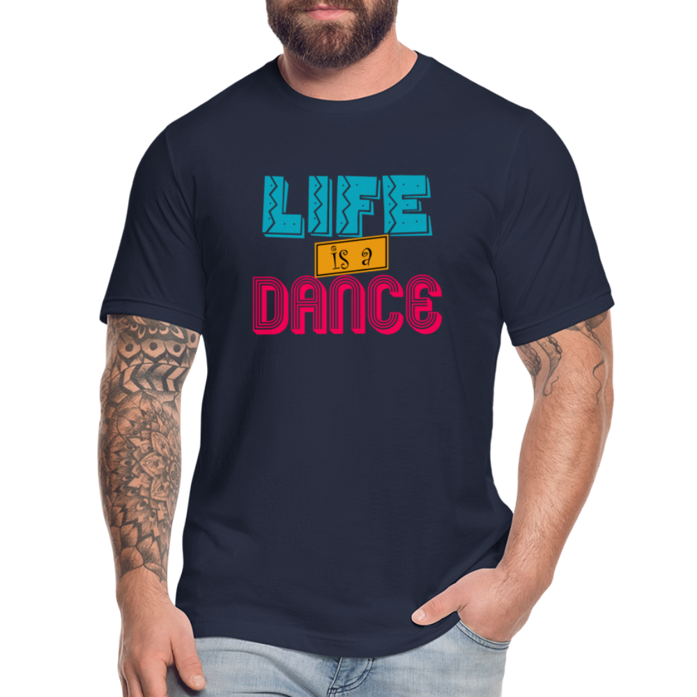 Life is a Dance Unisex Jersey T-Shirt by Bella + Canvas - navy