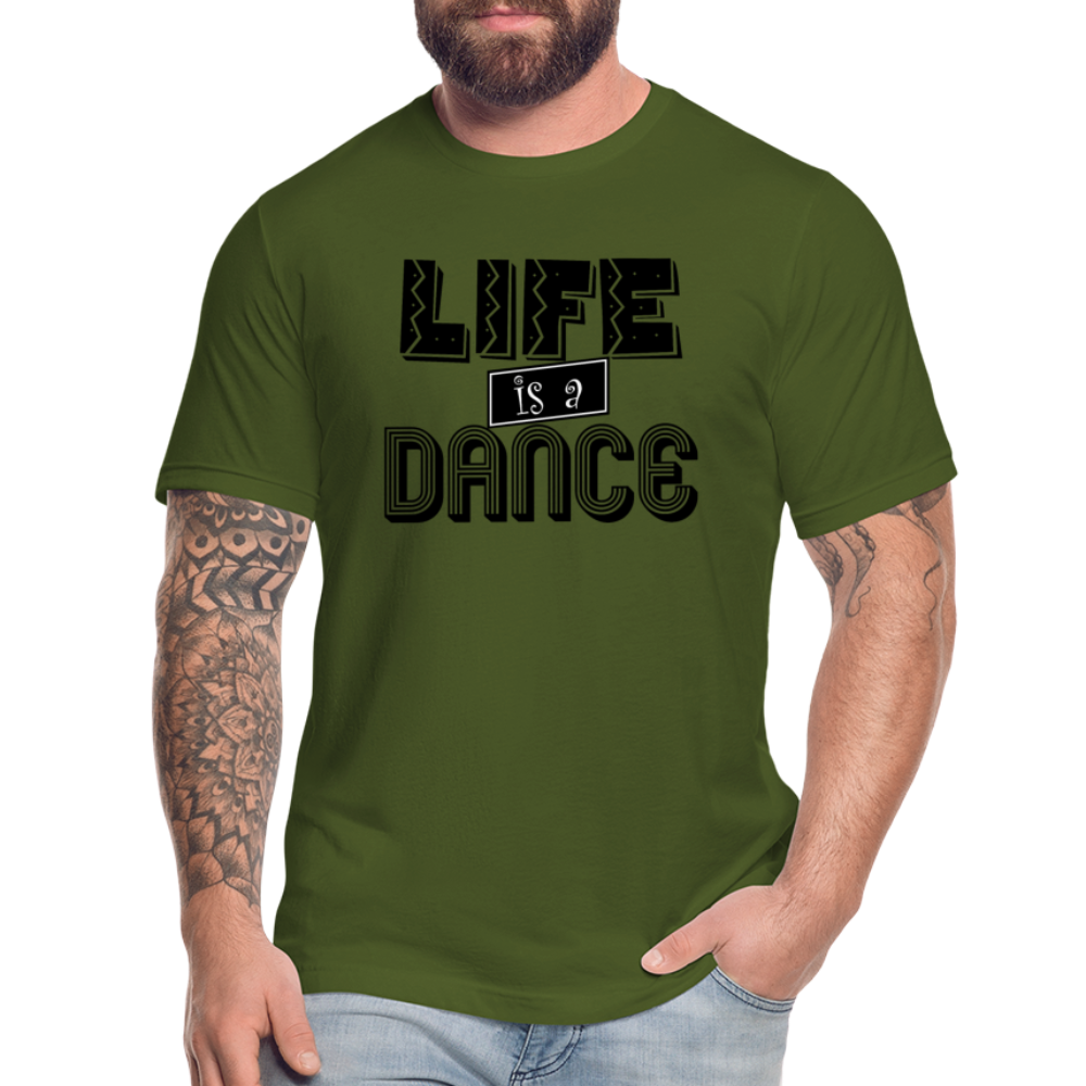 Life is a Dance B Unisex Jersey T-Shirt by Bella + Canvas - olive