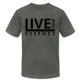 Live Your Essence B Unisex Jersey T-Shirt by Bella + Canvas - asphalt