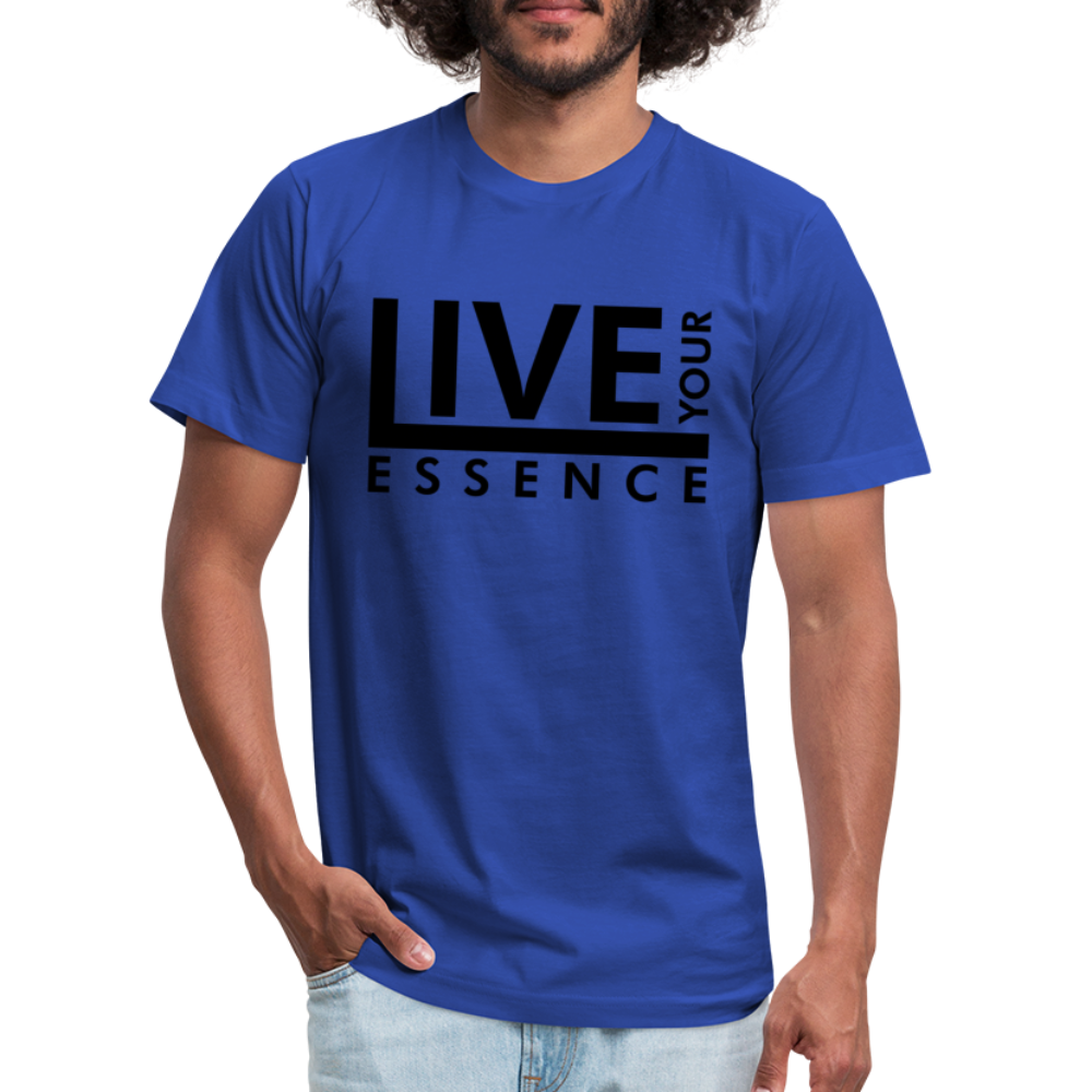 Live Your Essence B Unisex Jersey T-Shirt by Bella + Canvas - royal blue