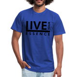 Live Your Essence B Unisex Jersey T-Shirt by Bella + Canvas - royal blue