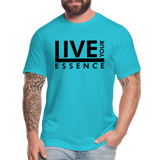 Live Your Essence B Unisex Jersey T-Shirt by Bella + Canvas - turquoise
