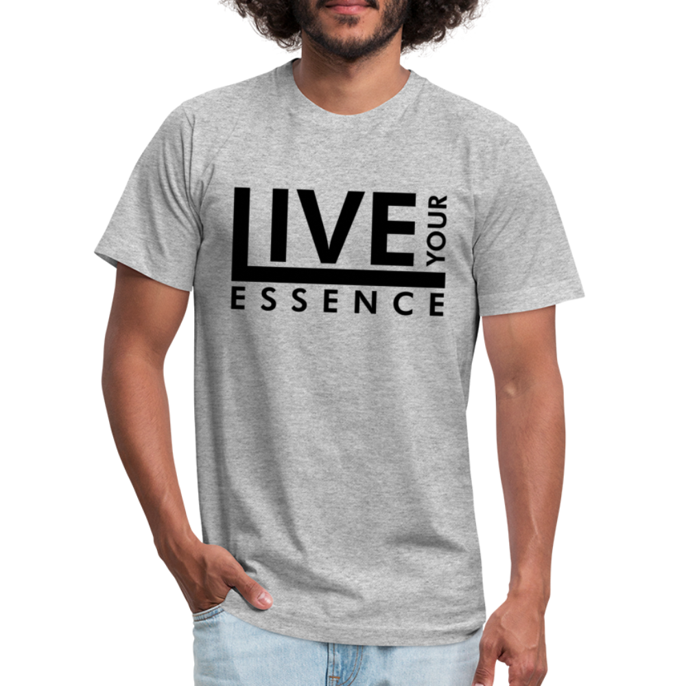 Live Your Essence B Unisex Jersey T-Shirt by Bella + Canvas - heather gray