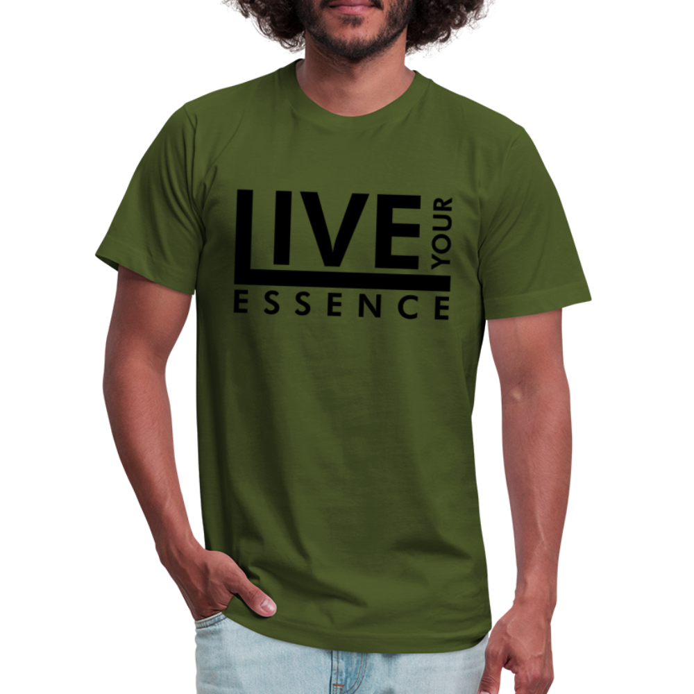 Live Your Essence B Unisex Jersey T-Shirt by Bella + Canvas - olive