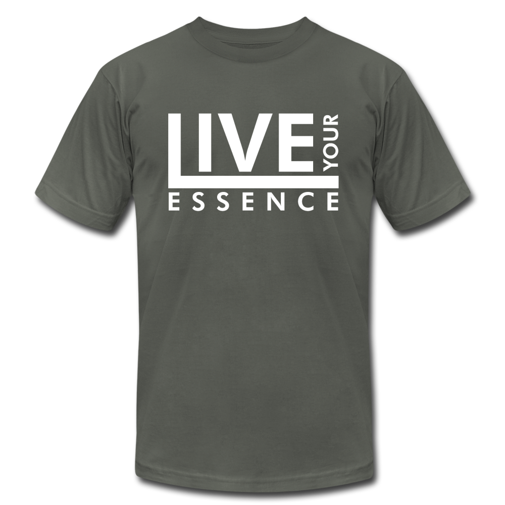 Live Your Essence W Unisex Jersey T-Shirt by Bella + Canvas - asphalt