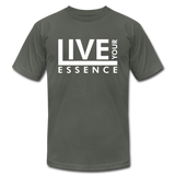 Live Your Essence W Unisex Jersey T-Shirt by Bella + Canvas - asphalt