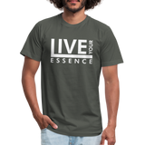 Live Your Essence W Unisex Jersey T-Shirt by Bella + Canvas - asphalt