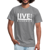 Live Your Essence W Unisex Jersey T-Shirt by Bella + Canvas - slate