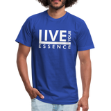 Live Your Essence W Unisex Jersey T-Shirt by Bella + Canvas - royal blue
