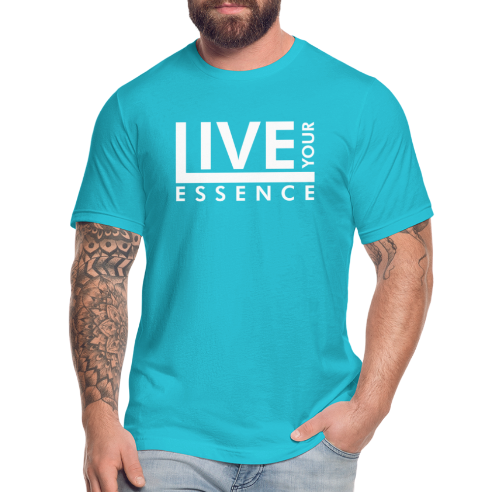 Live Your Essence W Unisex Jersey T-Shirt by Bella + Canvas - turquoise