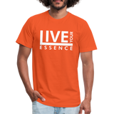 Live Your Essence W Unisex Jersey T-Shirt by Bella + Canvas - orange