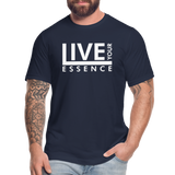 Live Your Essence W Unisex Jersey T-Shirt by Bella + Canvas - navy
