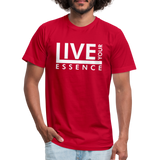 Live Your Essence W Unisex Jersey T-Shirt by Bella + Canvas - red