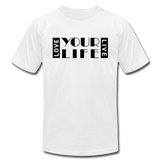 LIFE B Unisex Jersey T-Shirt by Bella + Canvas - white