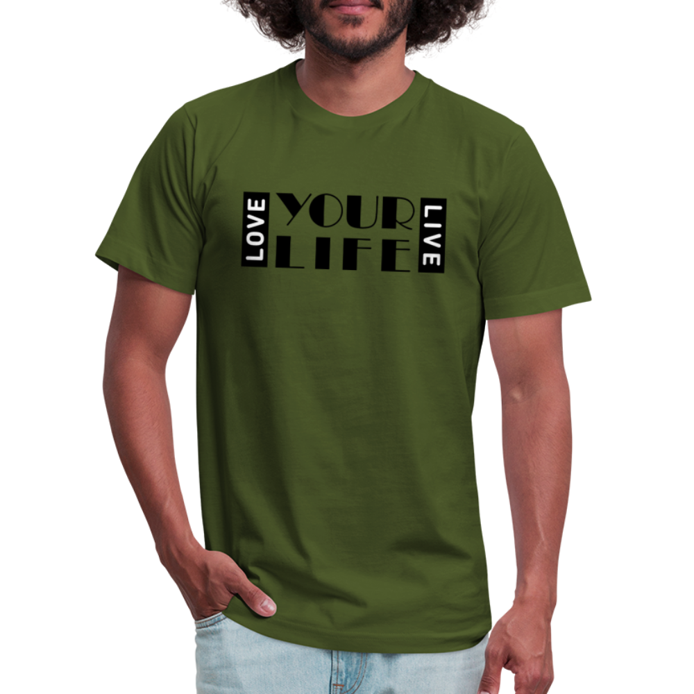 LIFE B Unisex Jersey T-Shirt by Bella + Canvas - olive