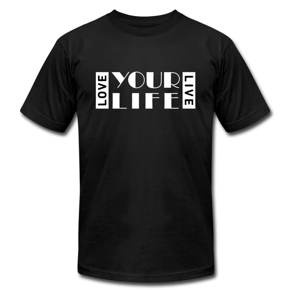 LIFE W Unisex Jersey T-Shirt by Bella + Canvas - black