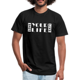 LIFE W Unisex Jersey T-Shirt by Bella + Canvas - black