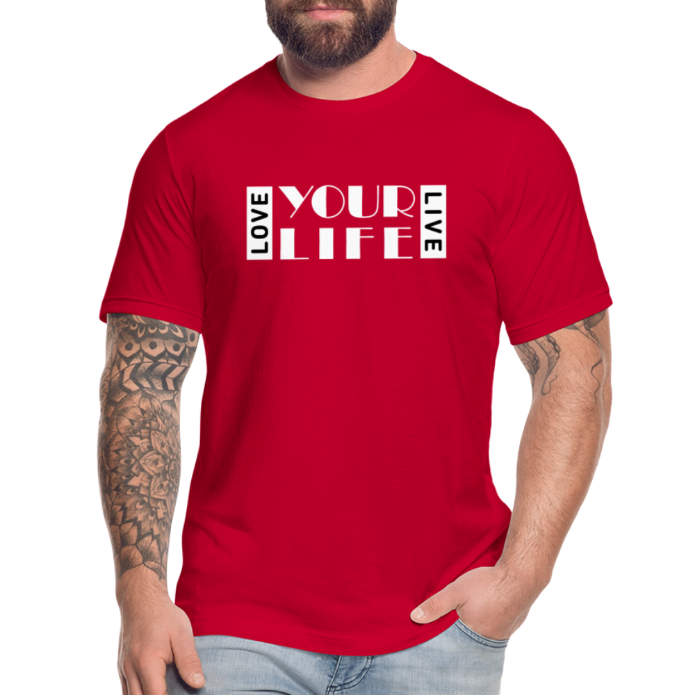 LIFE W Unisex Jersey T-Shirt by Bella + Canvas - red