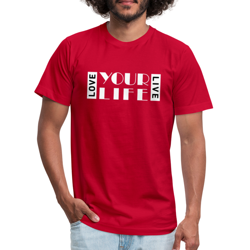 LIFE W Unisex Jersey T-Shirt by Bella + Canvas - red