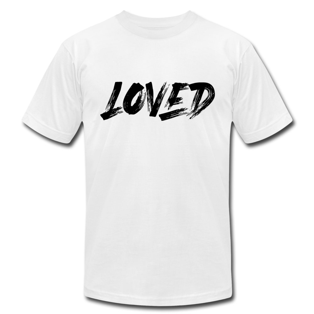 Loved B Unisex Jersey T-Shirt by Bella + Canvas - white