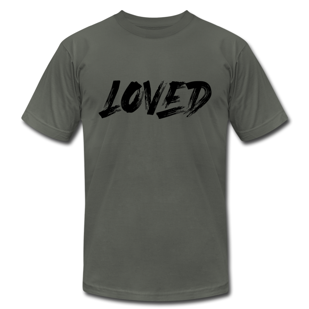 Loved B Unisex Jersey T-Shirt by Bella + Canvas - asphalt