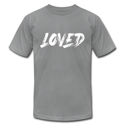 Loved W Unisex Jersey T-Shirt by Bella + Canvas - slate