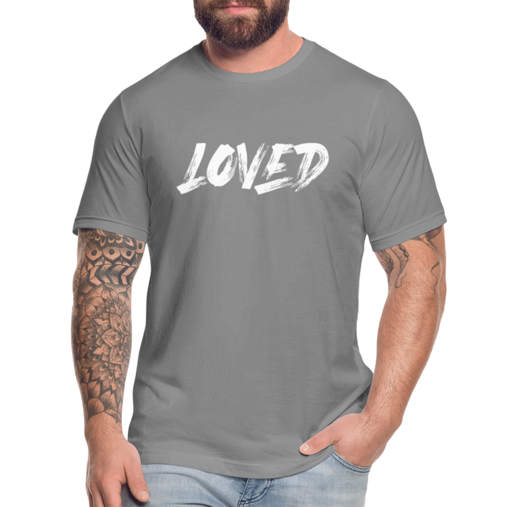 Loved W Unisex Jersey T-Shirt by Bella + Canvas - slate