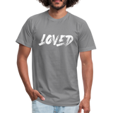Loved W Unisex Jersey T-Shirt by Bella + Canvas - slate