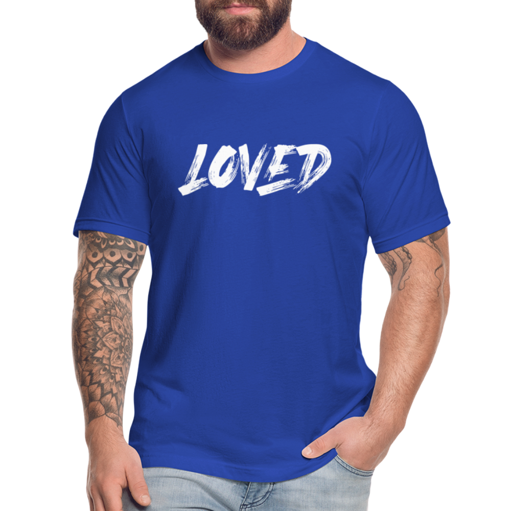 Loved W Unisex Jersey T-Shirt by Bella + Canvas - royal blue