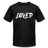 Loved W Unisex Jersey T-Shirt by Bella + Canvas - black