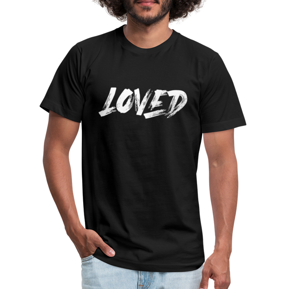 Loved W Unisex Jersey T-Shirt by Bella + Canvas - black