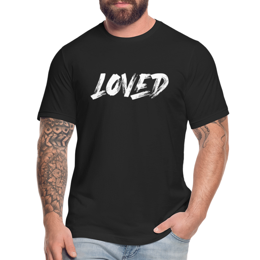 Loved W Unisex Jersey T-Shirt by Bella + Canvas - black