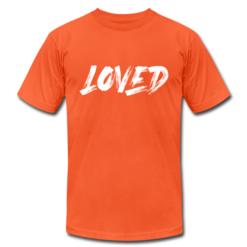 Loved W Unisex Jersey T-Shirt by Bella + Canvas - orange