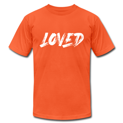 Loved W Unisex Jersey T-Shirt by Bella + Canvas - orange