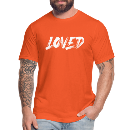 Loved W Unisex Jersey T-Shirt by Bella + Canvas - orange