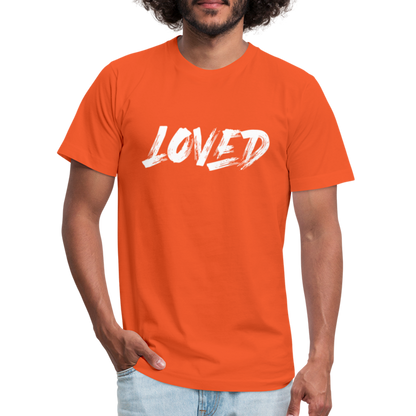 Loved W Unisex Jersey T-Shirt by Bella + Canvas - orange